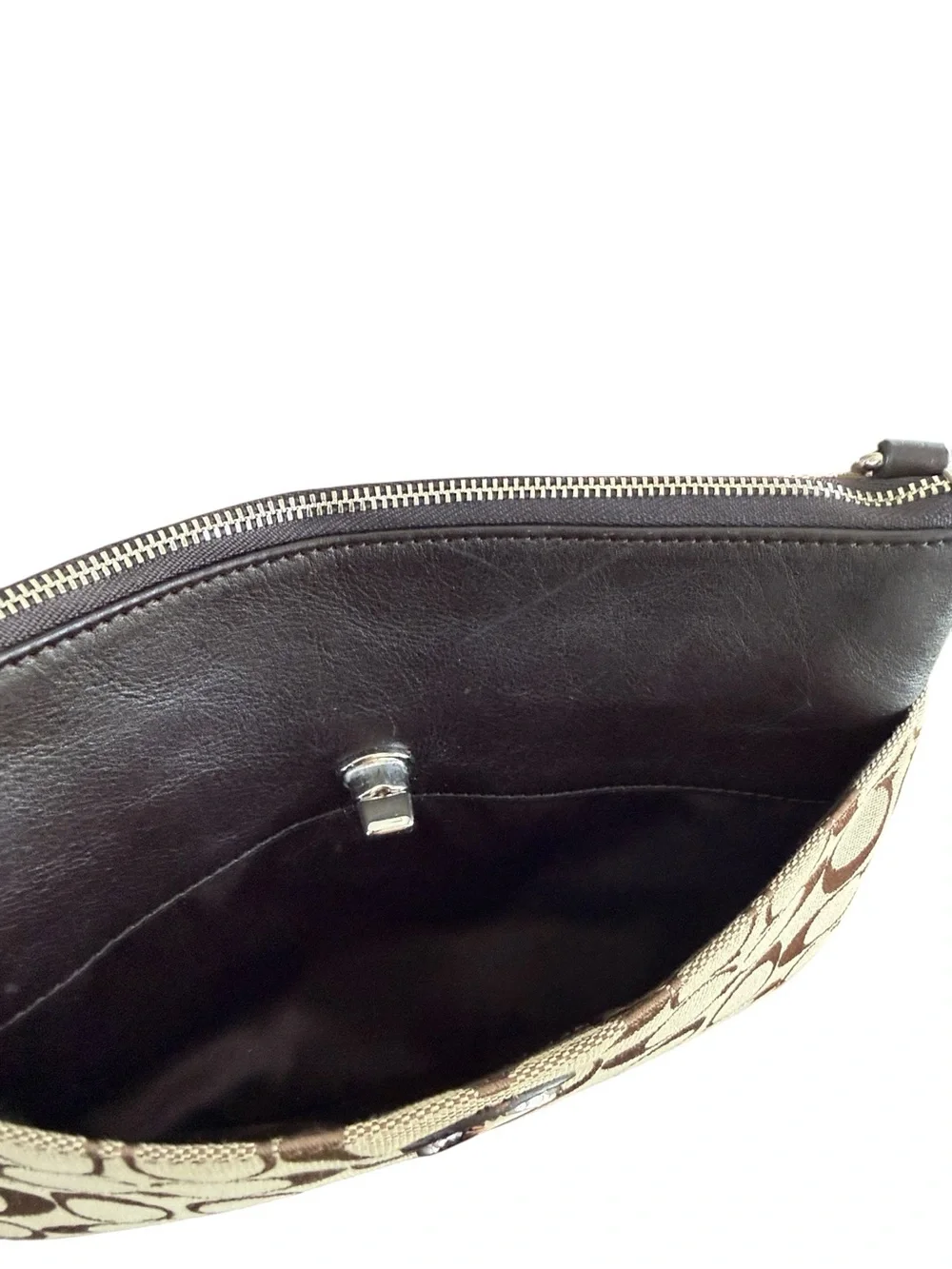 Coach Signature Turnlock Crossbody Bag Brown Tan